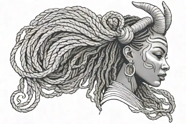 African Capricorn Women With Locs