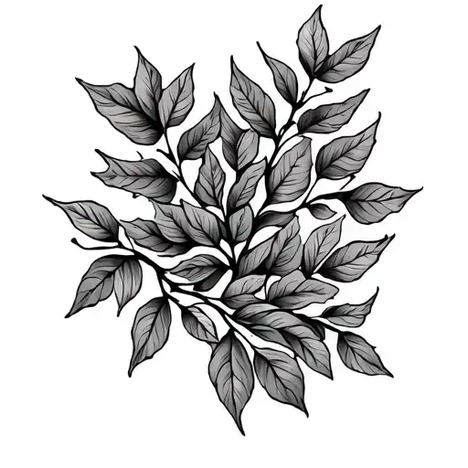 Leaves On A Branch Going Around The Forearm