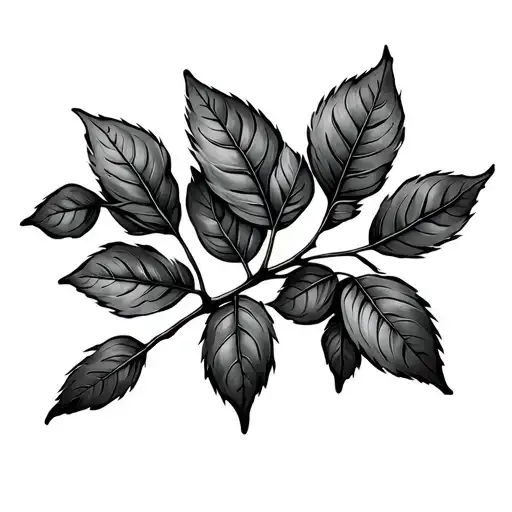 A Few Leaves On A Branch