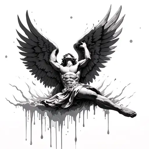Icarus Falling With Wings Melting