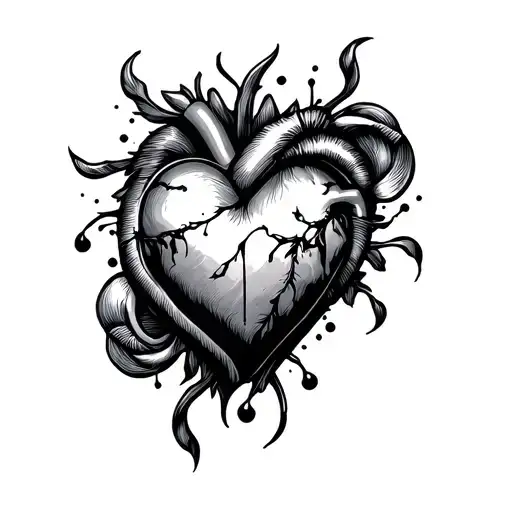 L Heart Thin Lines