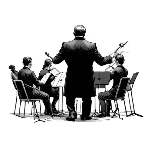 Orchestra Conductor Leading A Symphony