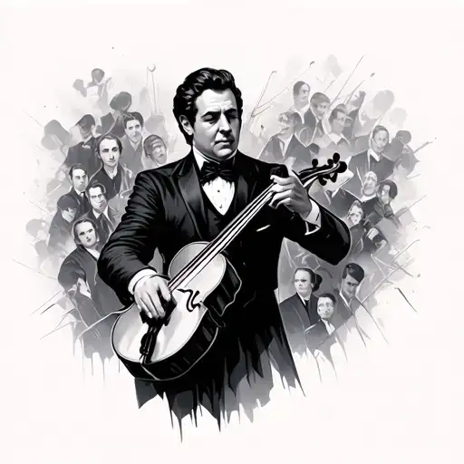 Music Conductor Leading A Symphony