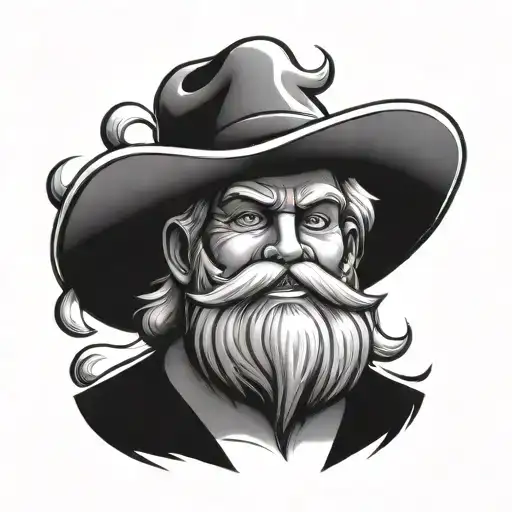 Santa Claus In Cowboy Hat