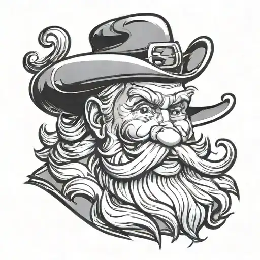 Santa Claus In Cowboy Hat