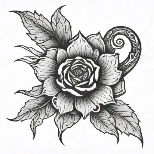 Black Work Line Drawing