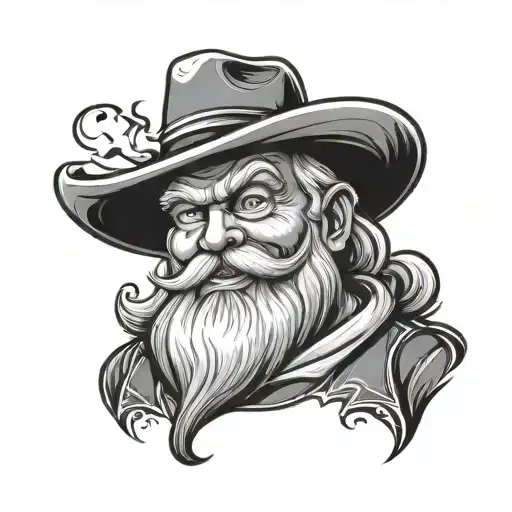 Santa Claus In Cowboy Hat