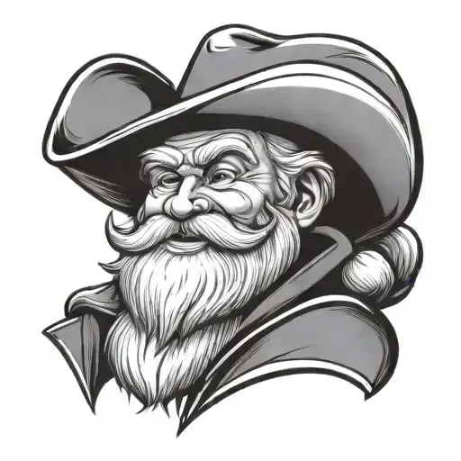 Santa Claus In Cowboy Hat