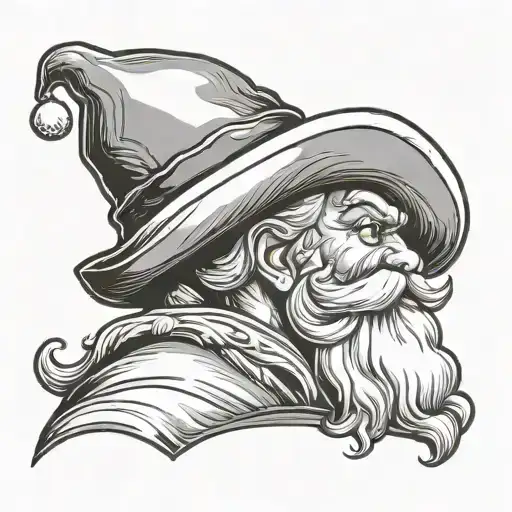 Santa Claus In Cowboy Hat