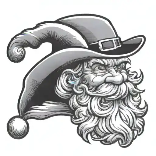 Santa Claus In Cowboy Hat