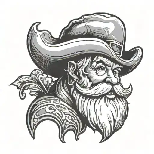 Santa Claus In Cowboy Hat