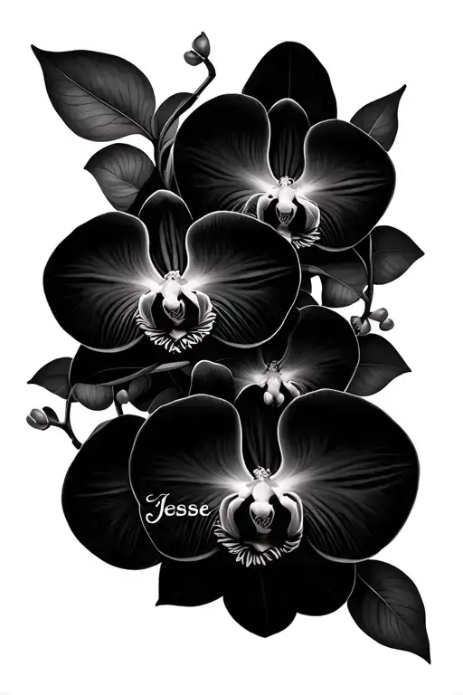 Orchid Vine Wrapping With The Name Jesse Hidden Within