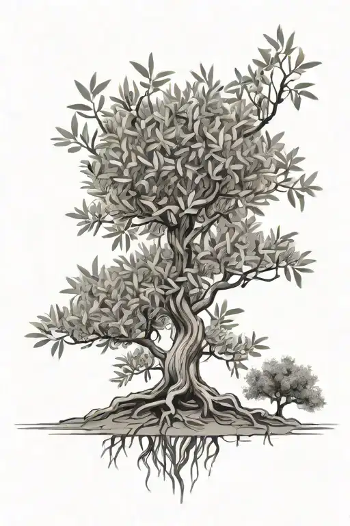 Olive Tree With Roots
