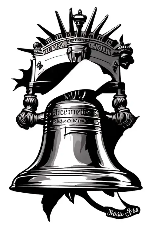Liberty Bell And Statue Of Liberty
