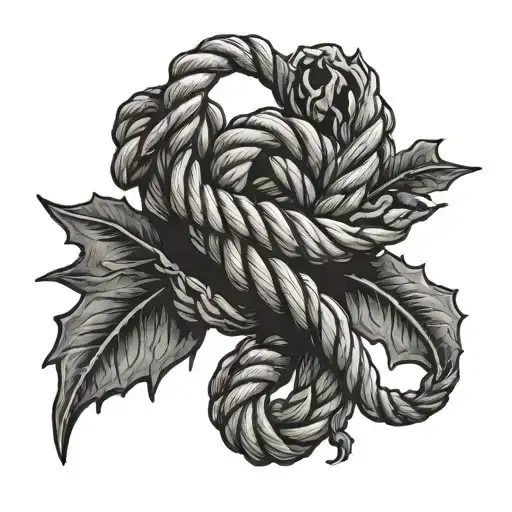 Rope With Thorn Vine Wrapped