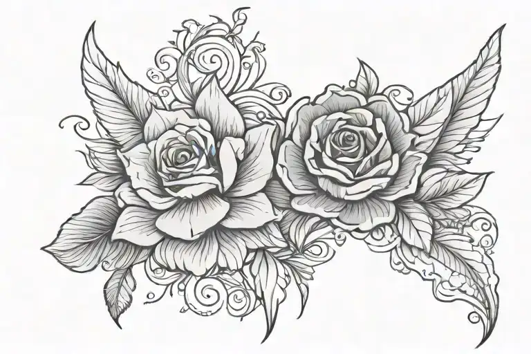 Tattoo On Collarbones And Shoulders