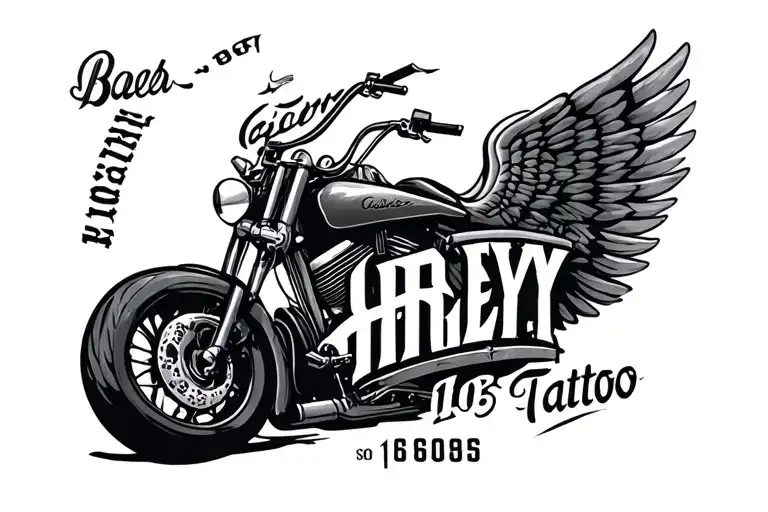 Harley Logo With Dates In Bar