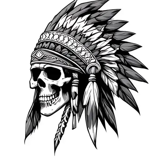 Kansas City Chief Headress Skeleton