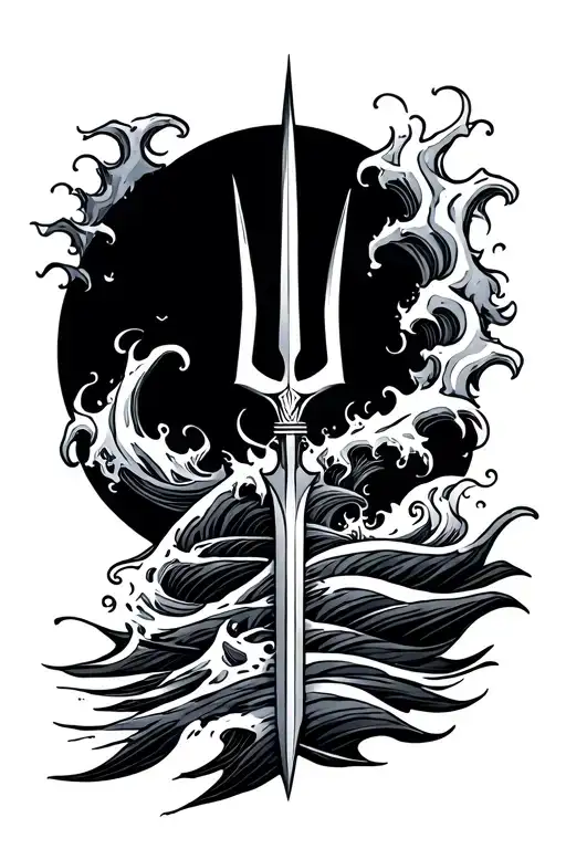 Trident And Waves