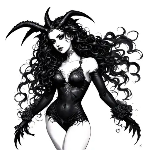 Sexy Goth Demon Girl
