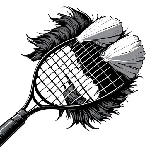 Badminton Racket And Shuttlecock