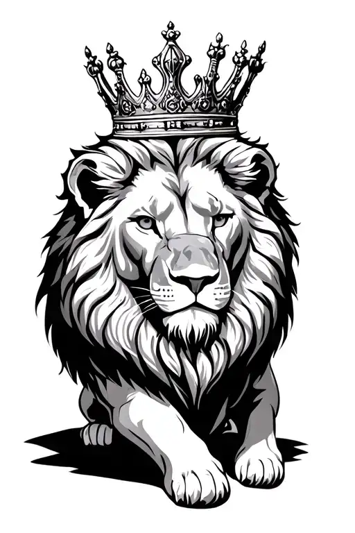 Lion Wearing A Crown