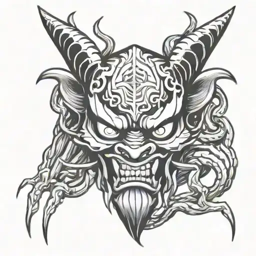 Oni Mask With Spider Legs