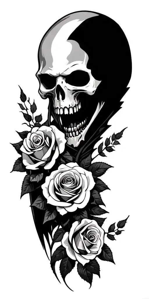 Reaper With Roses