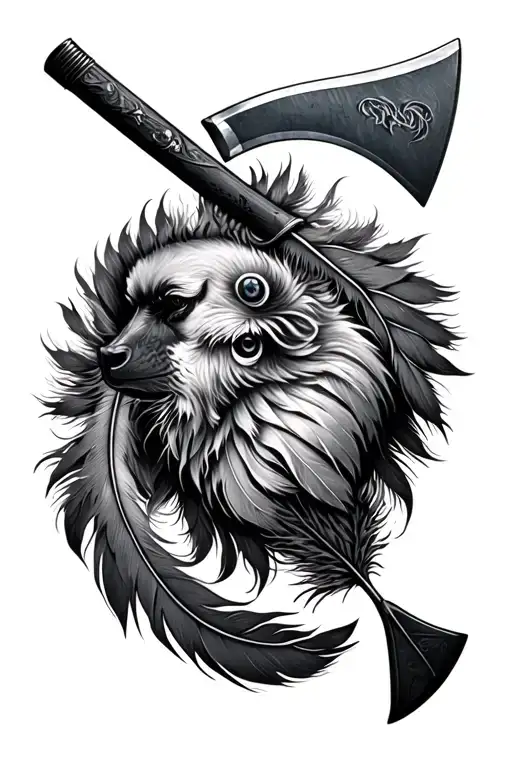 Tomahawk And Feather