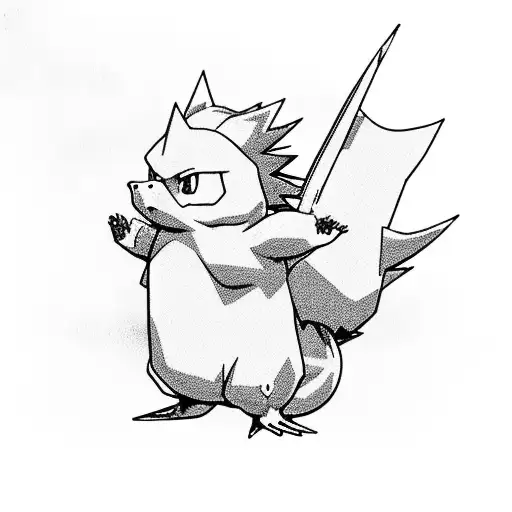 Pokemon Psyduck Riding A Dragon Ball Z Flying Nimbus