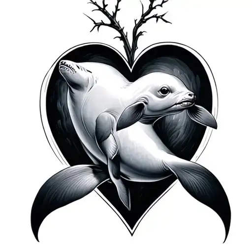 Vaquita Inside A Heart