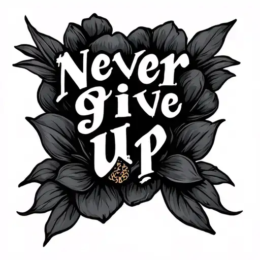 Never Give Up Banner