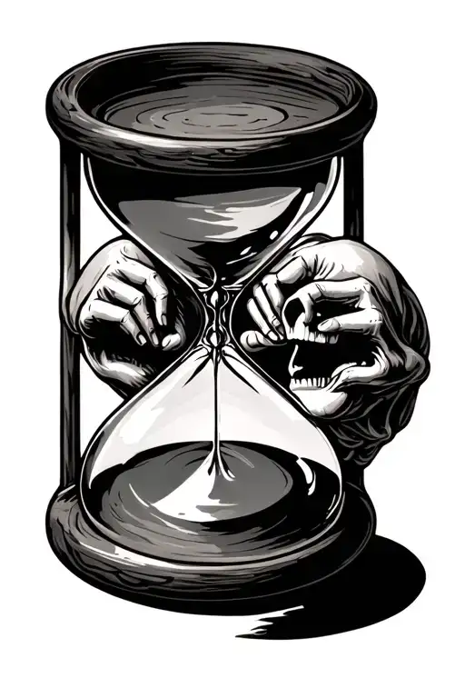 Hour Glass With See No Evil Hear No Evil Speak No Evil