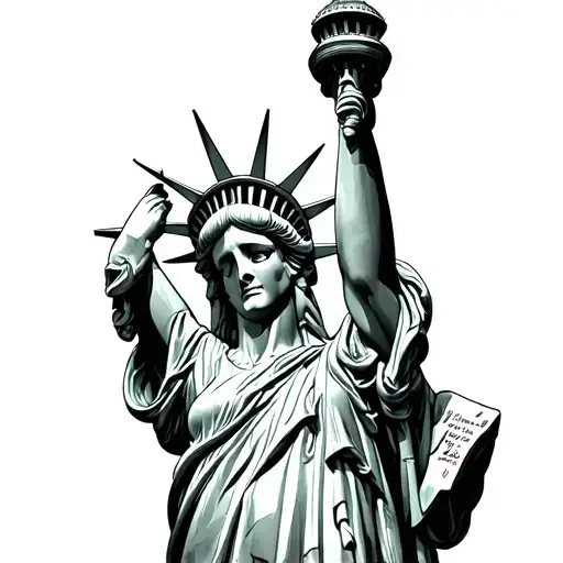Skeletal Statue Of Liberty