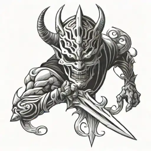 Mask Demon And Sword