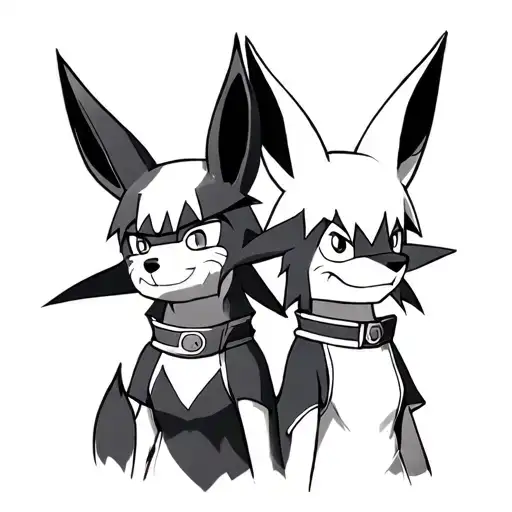 Naruto And Lucario