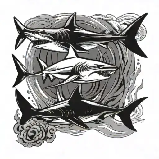 Sharks Swimming
