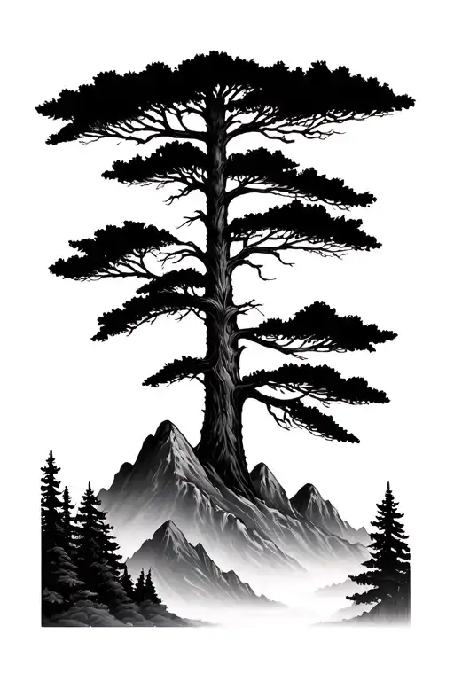 Trees And Mountains