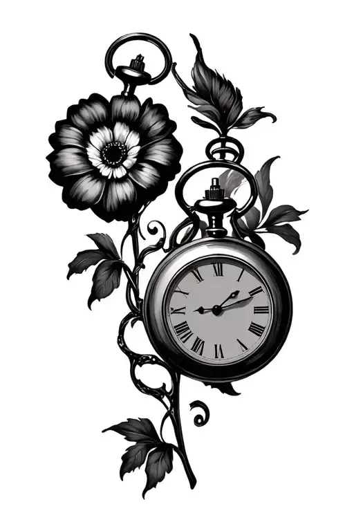 2 Pocket Watches With Flowera