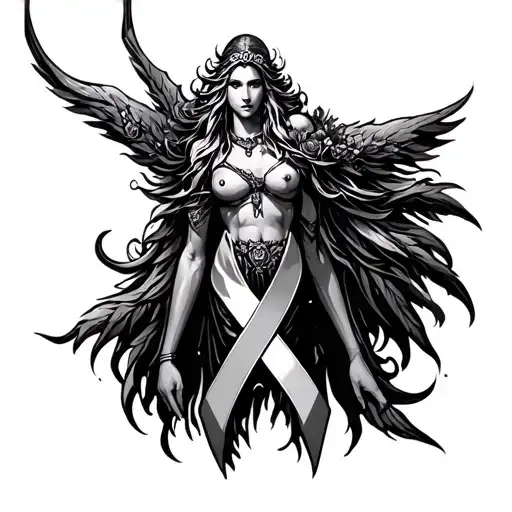 Freya Goddess With A Leukemia Ribbon