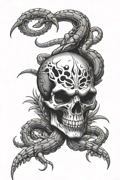 Skull Mouse And Scorpion