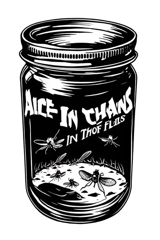 Alice In Chains Jar Of Flies Album Cover But Just The Jar In American Traditional Style