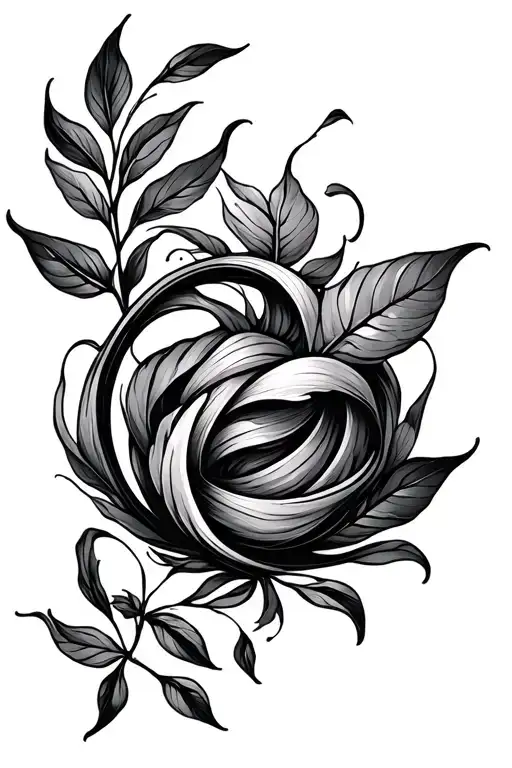 Leaves Twisting Round The Top Of The Arm