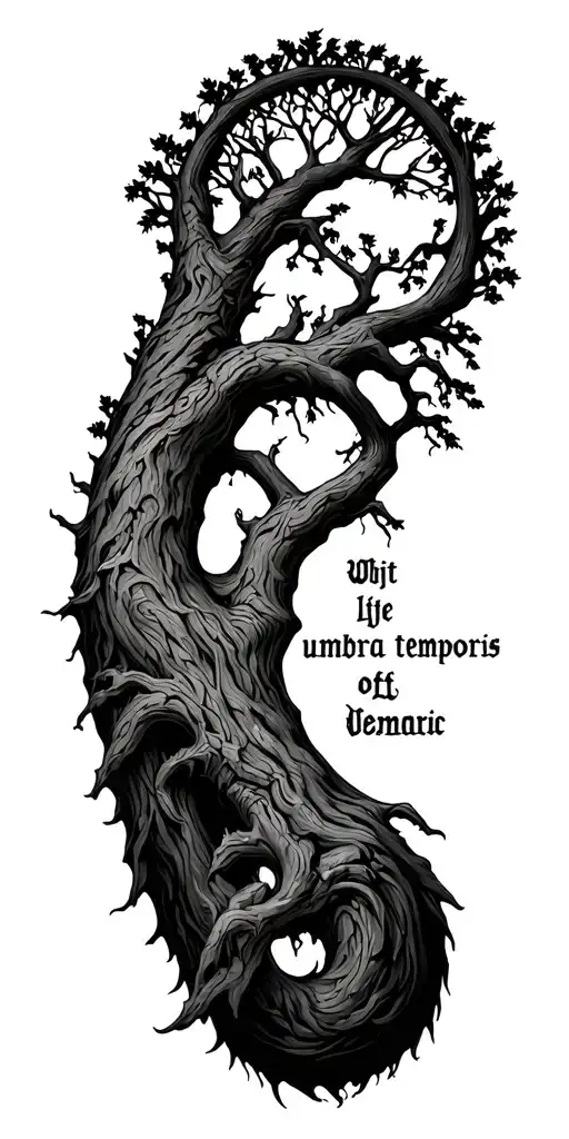 Tree Of Life Whit Text In Umbra Temporis Whit Warhammer 40000K Style And A Bit Ancient Rome Style