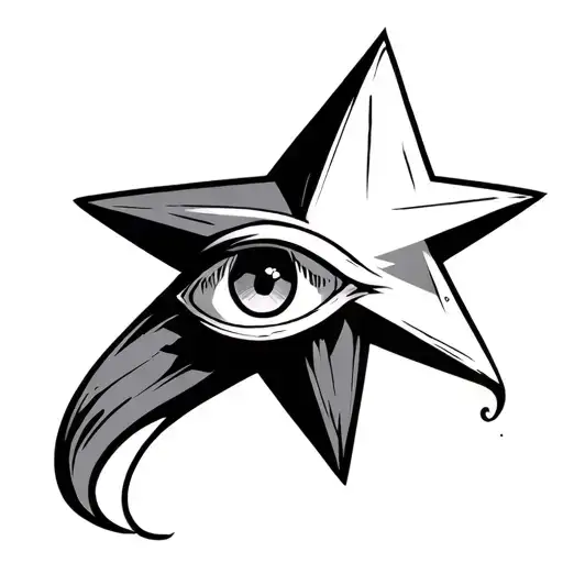 Shooting Star With An Eye In Its Tail