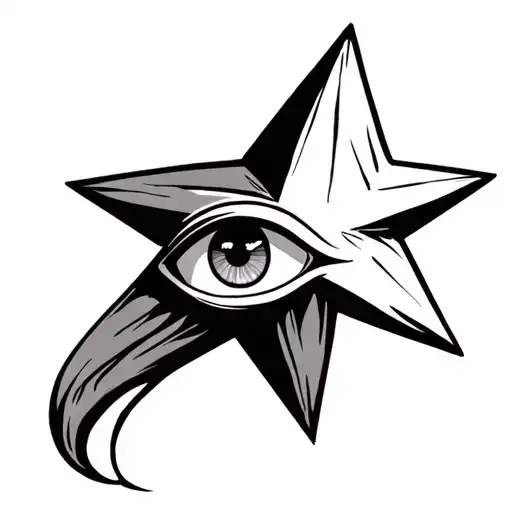 Shooting Star With An Eye In Its Tail