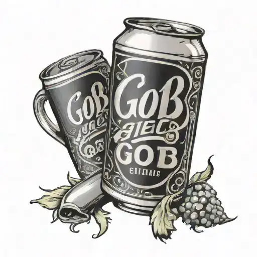 Beer Can With Written Gotb