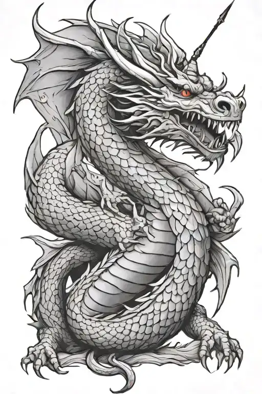 Dragon With A Spear Instead Of A Tail