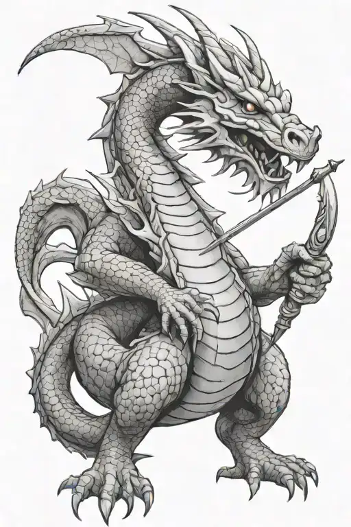 Dragon With A Spear Instead Of A Tail