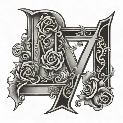 Letters D And M Joined Together
